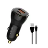تصویر  فندکی  دارای PD و USB-A دو پورت 60 وات الدنیو LDNIO C103 سوپرفست شارژ